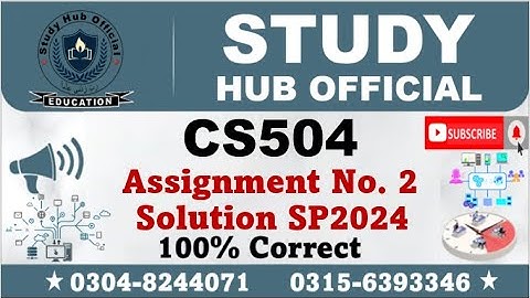 CS504 Assignment 2 Solution Spring 2024, CS504 Assignment 2 solution 2024, CS504 assig 2 solution,