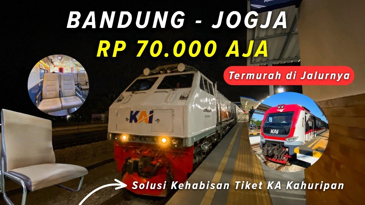 MURAH BANGET! CUMA 70 RIBU AJA NAIK KERETA API BANDUNG - JOGJA | Trip KA Kutojaya Selatan + Prameks