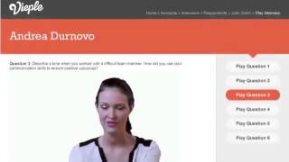 Vieple How to use an unattended video interview