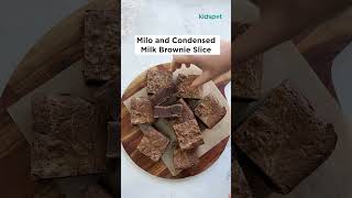 Milo and condensed milk brownie slice