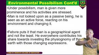 Natural Environment EBS234  Lesson 2 (Theories of the Environment )