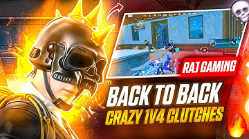 BACK TO BACK 1V4 CLUTCHES 🔥|| #2 || ~ intense 1v4 clutches || RAJ GAMING || BGMI PUBG MOBILE 