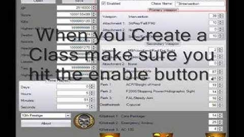 [MW2 Split Screen]How to get 10th Prestige + Colored Custom Classes
