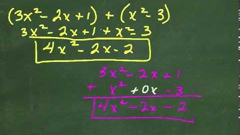 Adding/Subtracting Polynomials