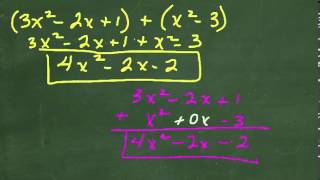 Adding/Subtracting Polynomials