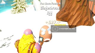 GINGERBREAD EGG FORTNITE EGG HUNT 100 UNIQUE EGGS EASTER EGGS ALL EGGS LOCATION