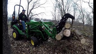 Grapple: Dangerous Task and Lessons Learned  First Use  John Deere 1025R