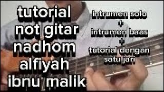 Belajar tutorial not angka gitar nadhom alfiyah ibnu malik