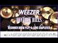 Weezer - Beverly Hills - Beginner Drum Play-A-Long - Simplified
