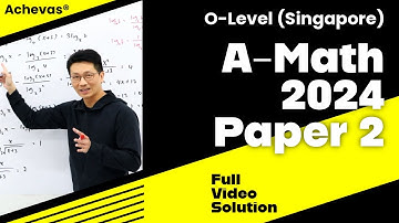 O-Level 2024 Additional Math (4049) Paper 2 Full Solution