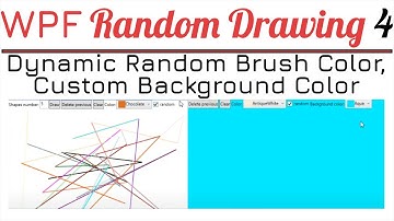 4. Dynamic Random Brush Color, Custom Background Color | Random Drawing WPF C#