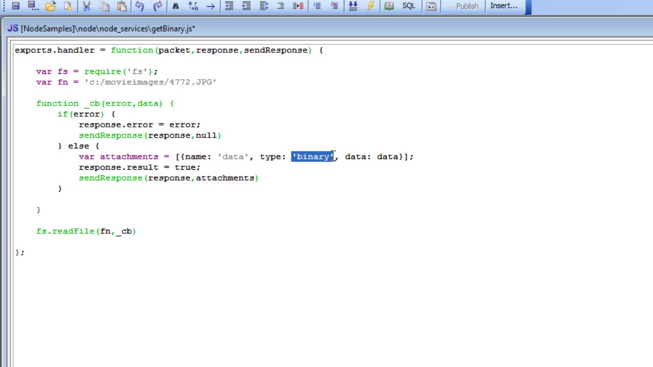AA Node Service Returning Binary Data - YouTube
