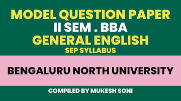 BNU-2nd Sem. BBA-Solved Model QP-General English