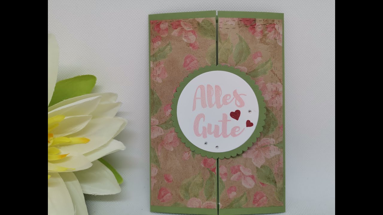Tutorial Einfache Gate Fold Card mit dem Stempelset Alles Liebe von Kulricke