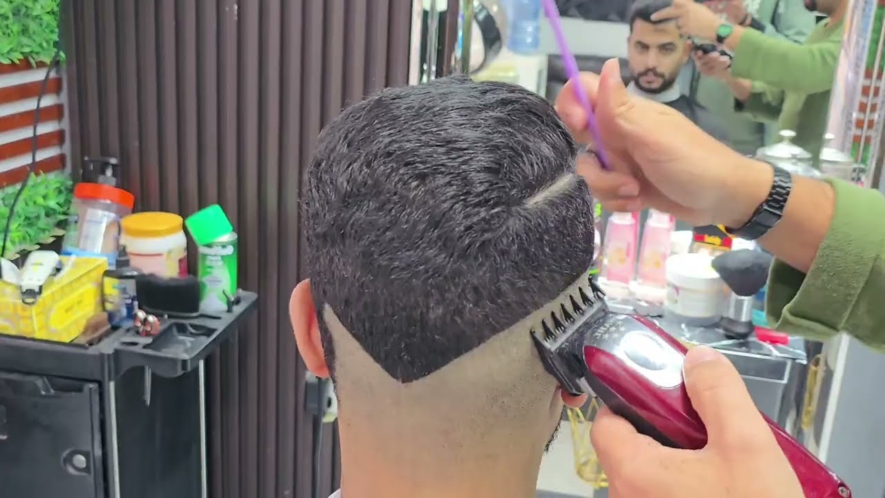 #تعلم تدريج الشعر للرجال علا شكل ٧ خطوة خطوة 💯💯بالماكينة #waahiL الامريكي إزاي تكون حلاق سريع 