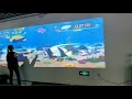Interactive Wall Projection With Projector Games for Kids Interact Wall Projection Display Exhibit