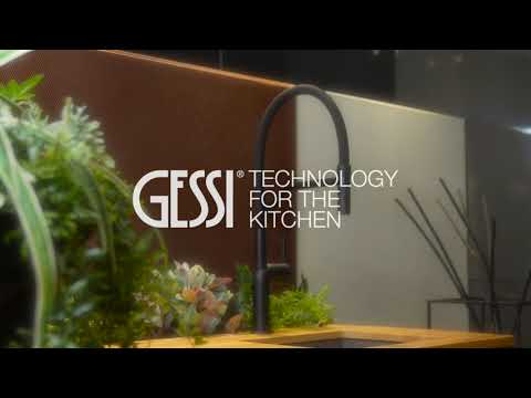 Дизайнерский смеситель для кухни с выдвижным изливом Gessi Stelo 60315-031, видео 1
