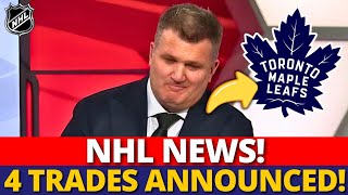 TRADES IN TORONTO! LEAFS ANNOUNCE 4 TRADES! BIG CHANGES COMING! MAPLE LEAFS NEWS