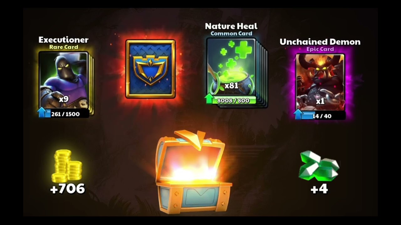 Castle crush legendary card in victory chest 