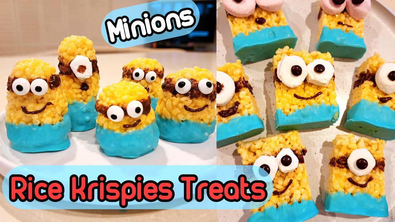 Cook With Ryan & Claire | Minions Themed Rice Krispies Treats | Easy Tasty And Fun