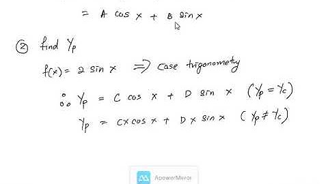 ODE C2P4 Non homogeneous LDE - trigonometry f(x)