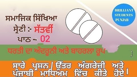 CLASS 7TH   LESSON-2  The internal and the External face of the earth