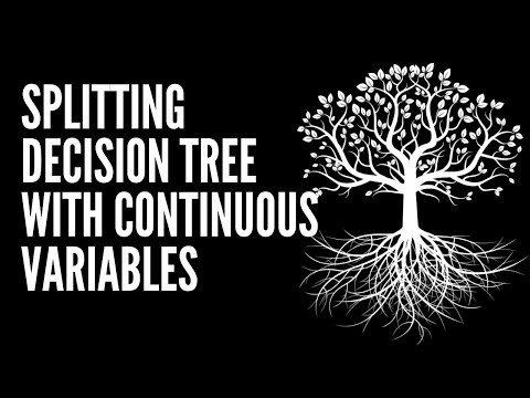 How is a splitting point chosen for continuous variables in Decision Trees?