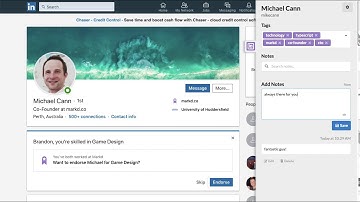 Linkedin Notes - Adding Notes and Tags to a Linkedin Profile