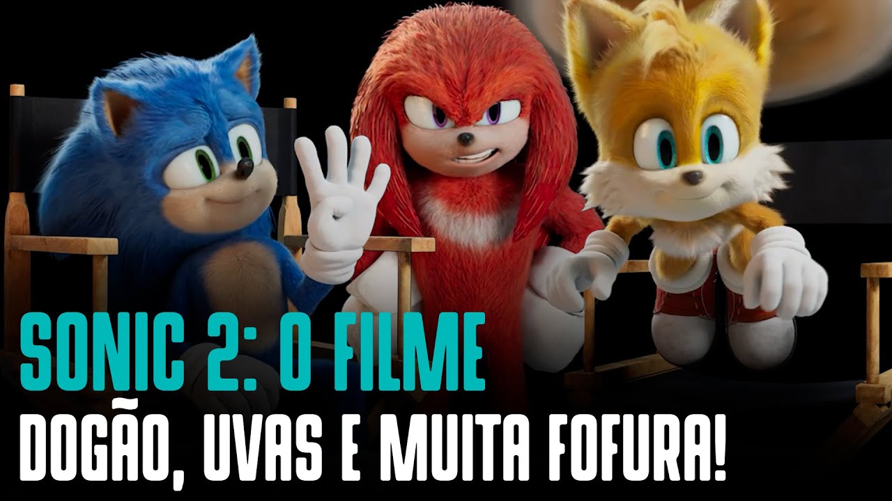 SONIC 2: O FILME  Sonic, Tails e Knuckles na entrevista mais fofa