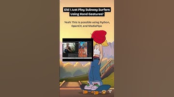 Subway Surfers game with hand gestures.