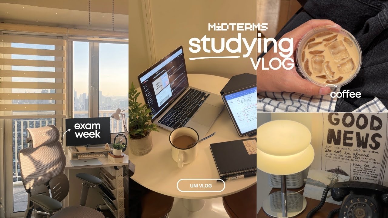 UNI VLOG โข midterms week, studying & visiting cafeโs (solo dates)