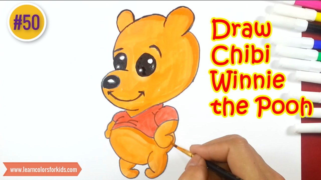 How to Draw Chibi Winnie the Pooh with Easy Step by Step, Drawing ...