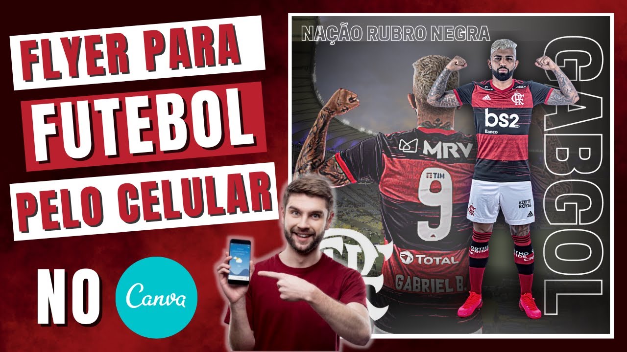 COMO CRIAR FLYER DE FUTEBOL PELO CELULAR
