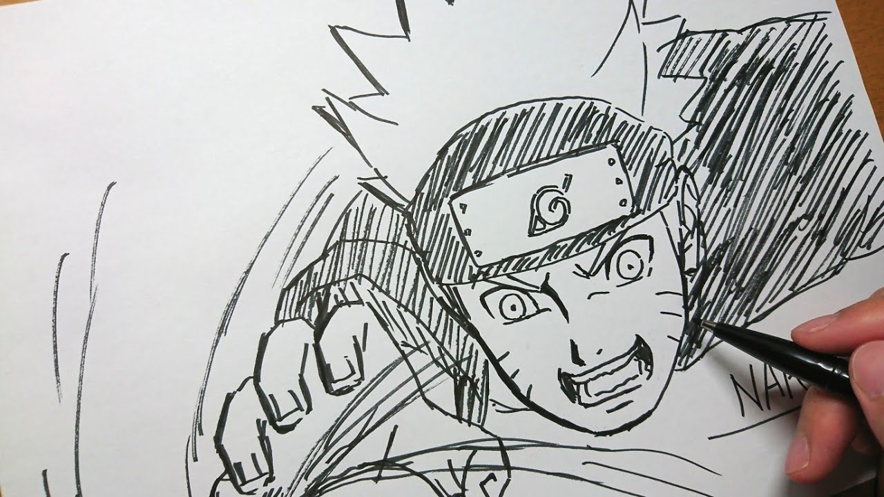 NARUTO】 12分でナルト(螺旋丸)描いてみた Speed drawing Naruto - YouTube