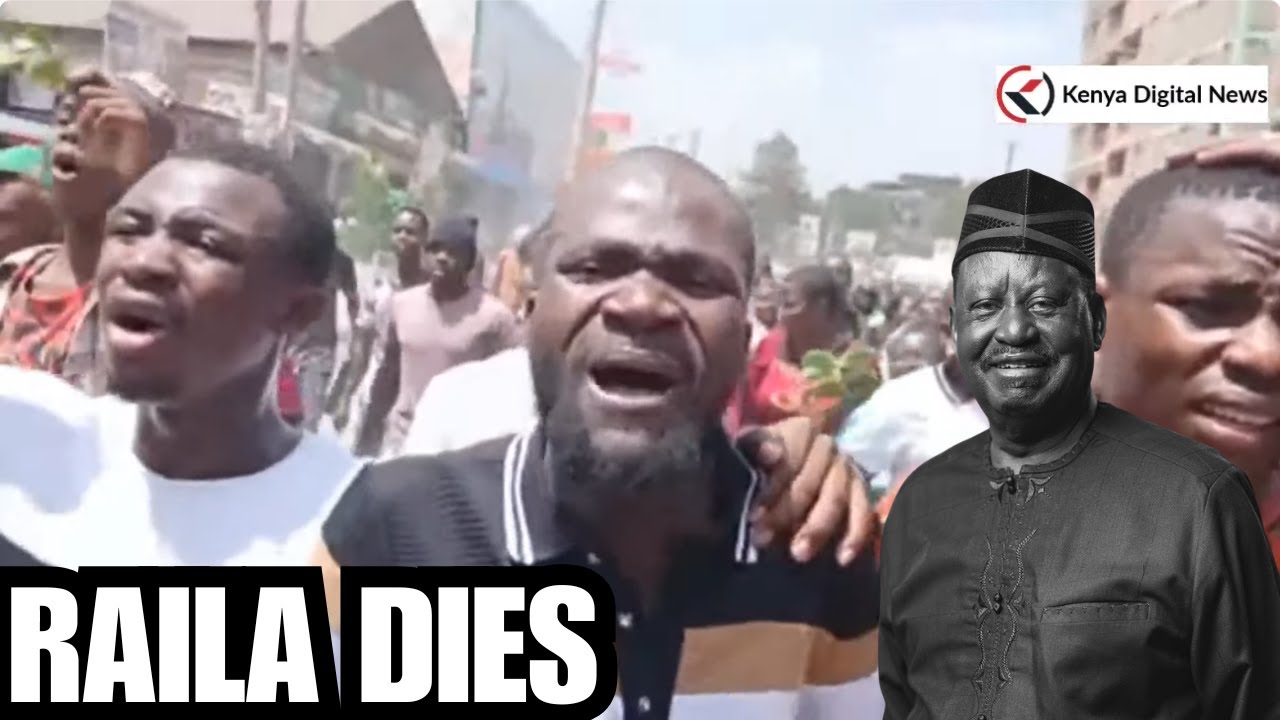 RAILA DIES! Kenyans storm Nairobi streets to mourn him!! - YouTube