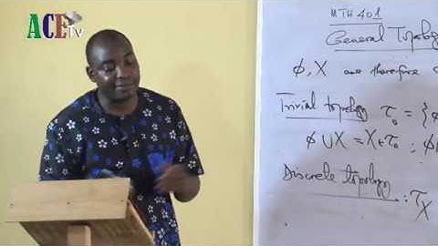 MTH 401 GENERAL TOPOLOGY 1