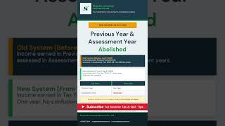 Assessment Year Abolished From April 2026