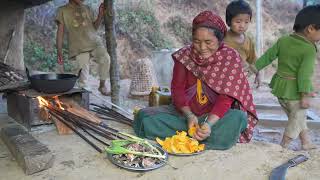 Village mother is cooking delicious food items || Nepali village by NepaliVillage 21,591 views 10 days ago 45 minutes