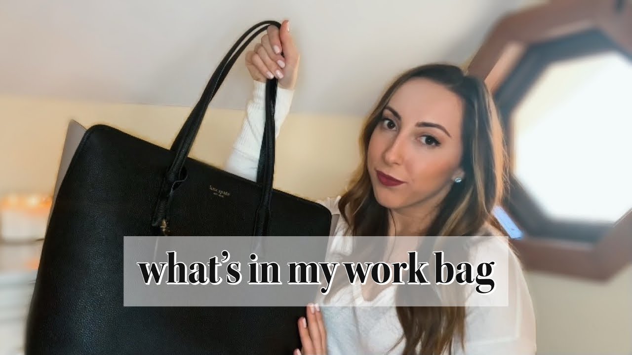 What's In My Work Bag | Kate Spade Margaux Tote - YouTube