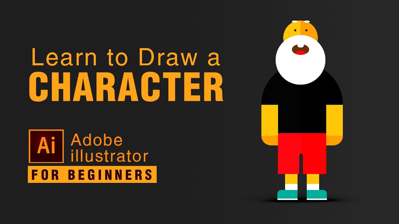 Learn How to Draw Character in Adobe illustrator | Digital Vector Art ...
