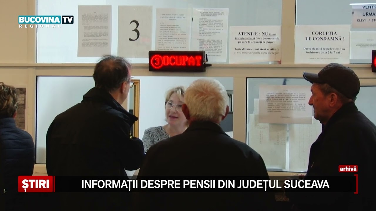 Informatii despre pensii din judetul Suceava