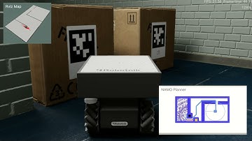 NAMO with visual detection in NVIDIA Isaac Sim