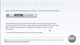 Internet Explorer 8 - Using InPrivate Browsing