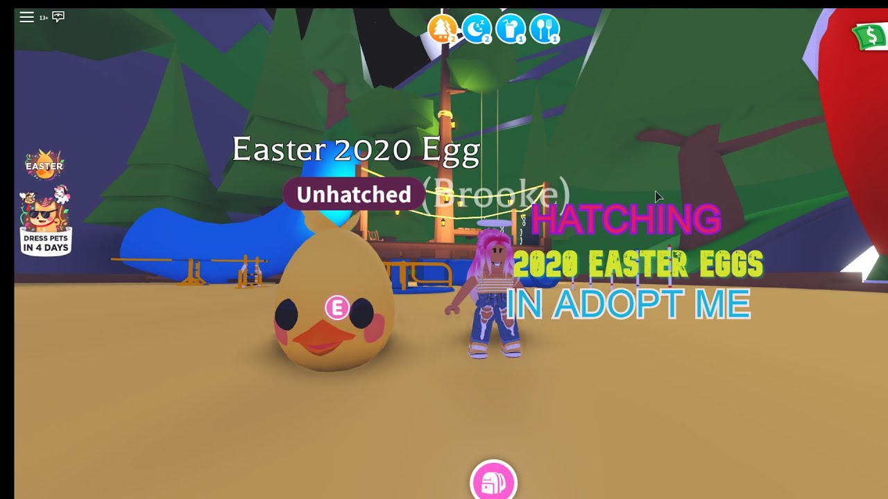 Hatching the 2020 Easter Egg in adopt me Brookieb YouTube