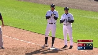 BOS@DET: Jones plates Upton with bases-loaded walk