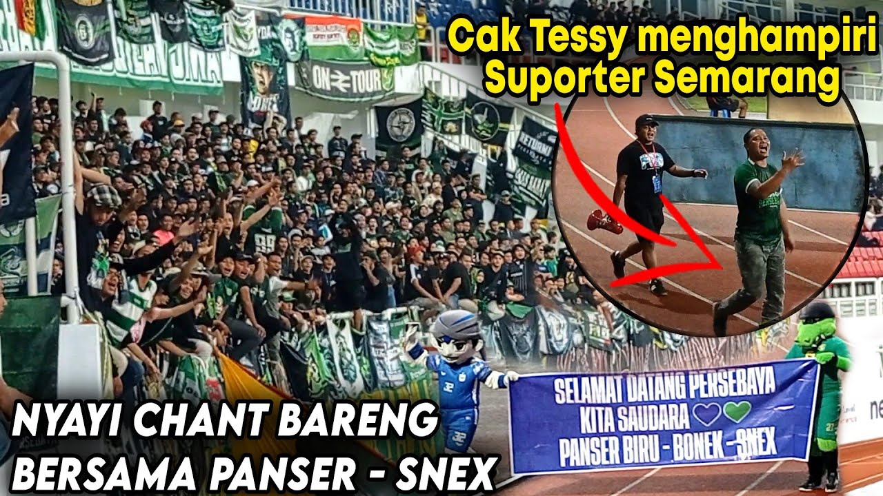 Bonek nyanyikan Chant Bersinar dan bersautan bersama Snex di Stadion Jatidiri Semarang