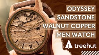 Odyssey Sandstone Walnut Copper Men Watch | Men's Classic Wooden Multifunction Watch | Treehut