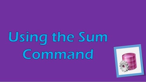 PL/SQL Tutorial 6 (Oracle): Sum Command
