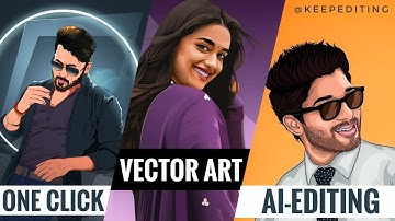 Create Vector Art image in just one click | cartoon photo editing in mobile AI Avatar photo editing