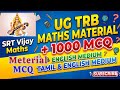 Ug TRB MATHS material 💥10 Unit English medium +1000 MCQ both tamil &amp; english medium SRT Vijay Maths💯